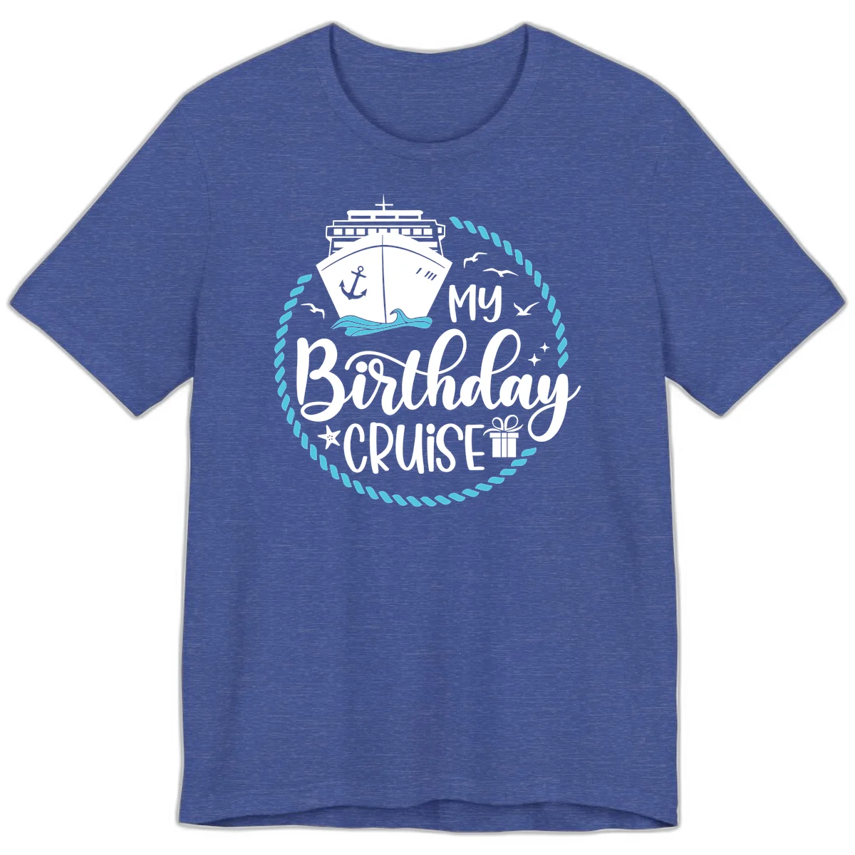 My Birthday Cruise Celebration Premium T-Shirt in Heather True Royal