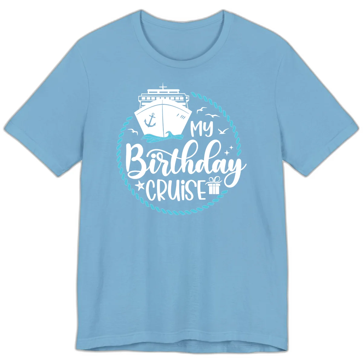 My Birthday Cruise Celebration Premium T-Shirt in Ocean Blue