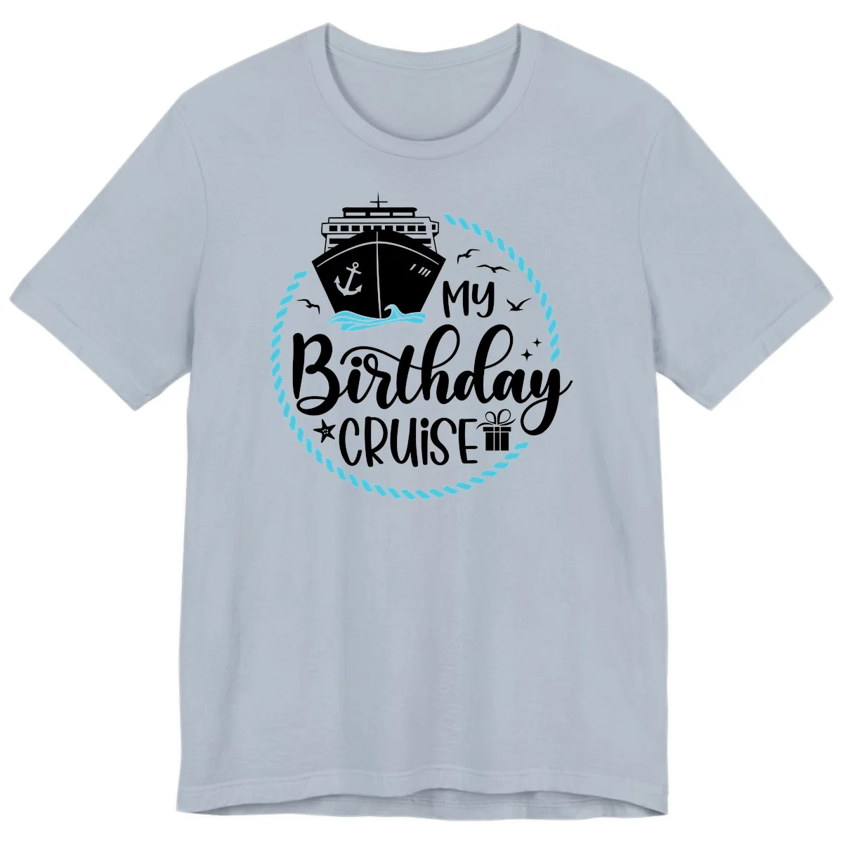 My Birthday Cruise Celebration Premium T-Shirt in Light Blue