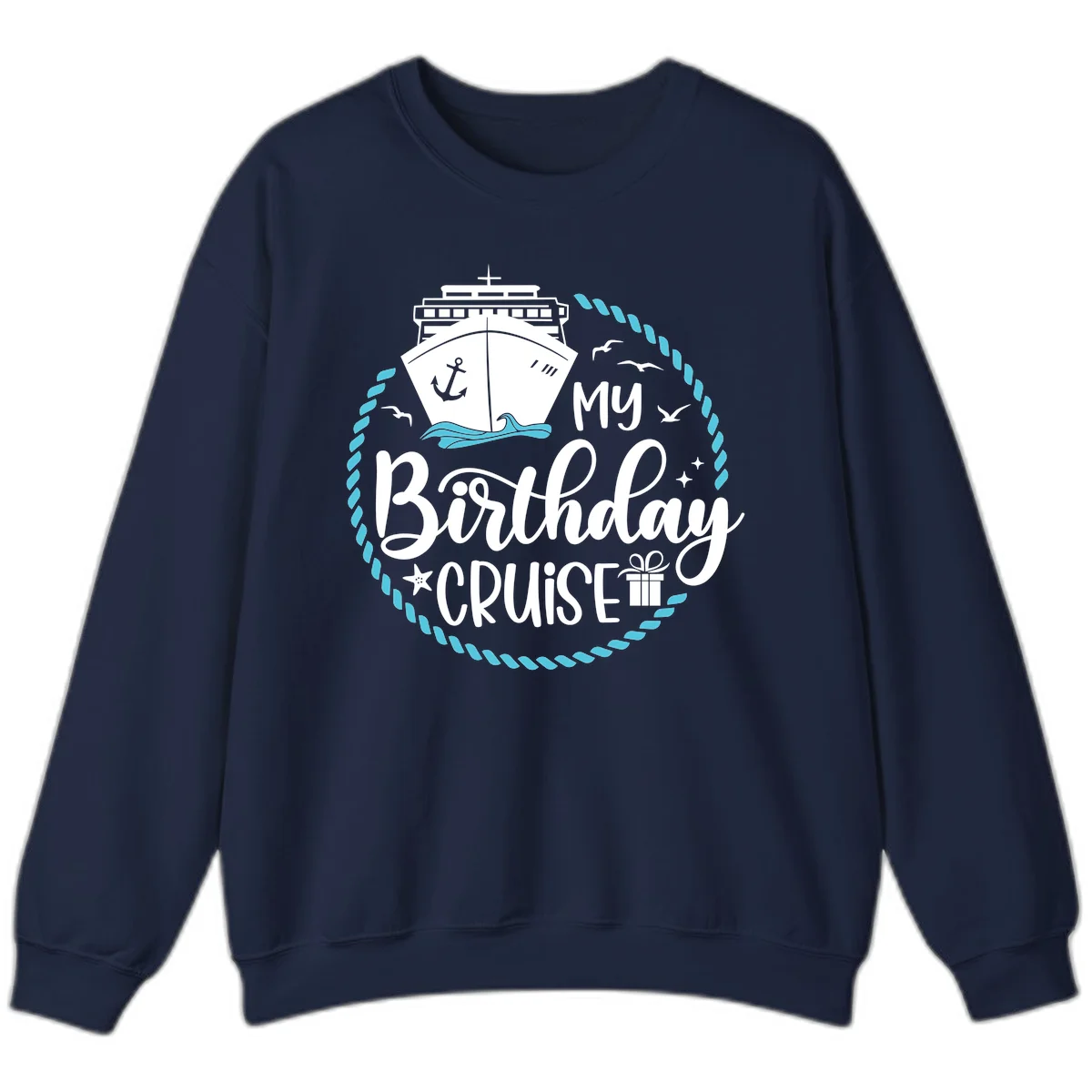 My Birthday Cruise Celebration Sweatshirt in Navy