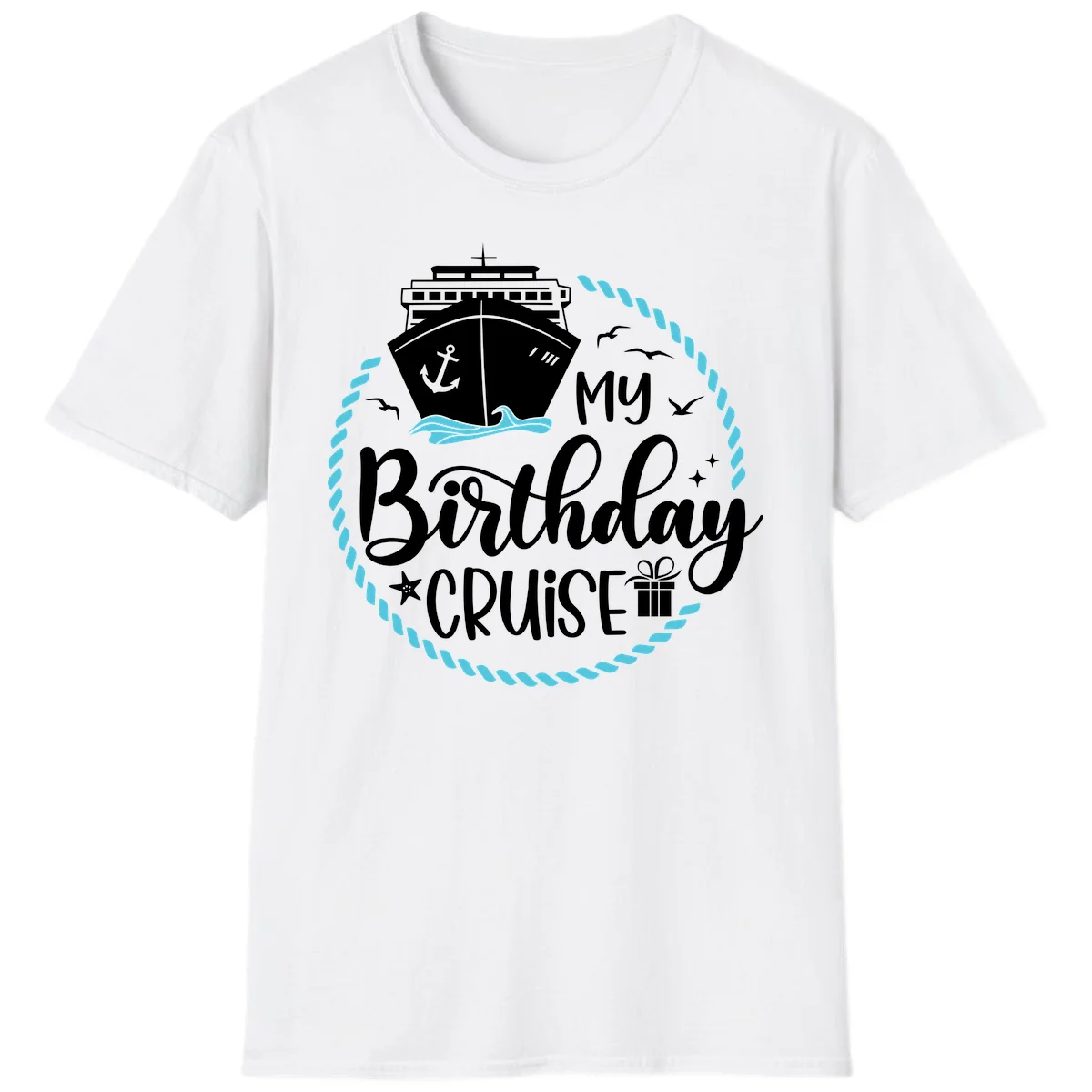 My Birthday Cruise Celebration T-Shirt for Your Voyage in White