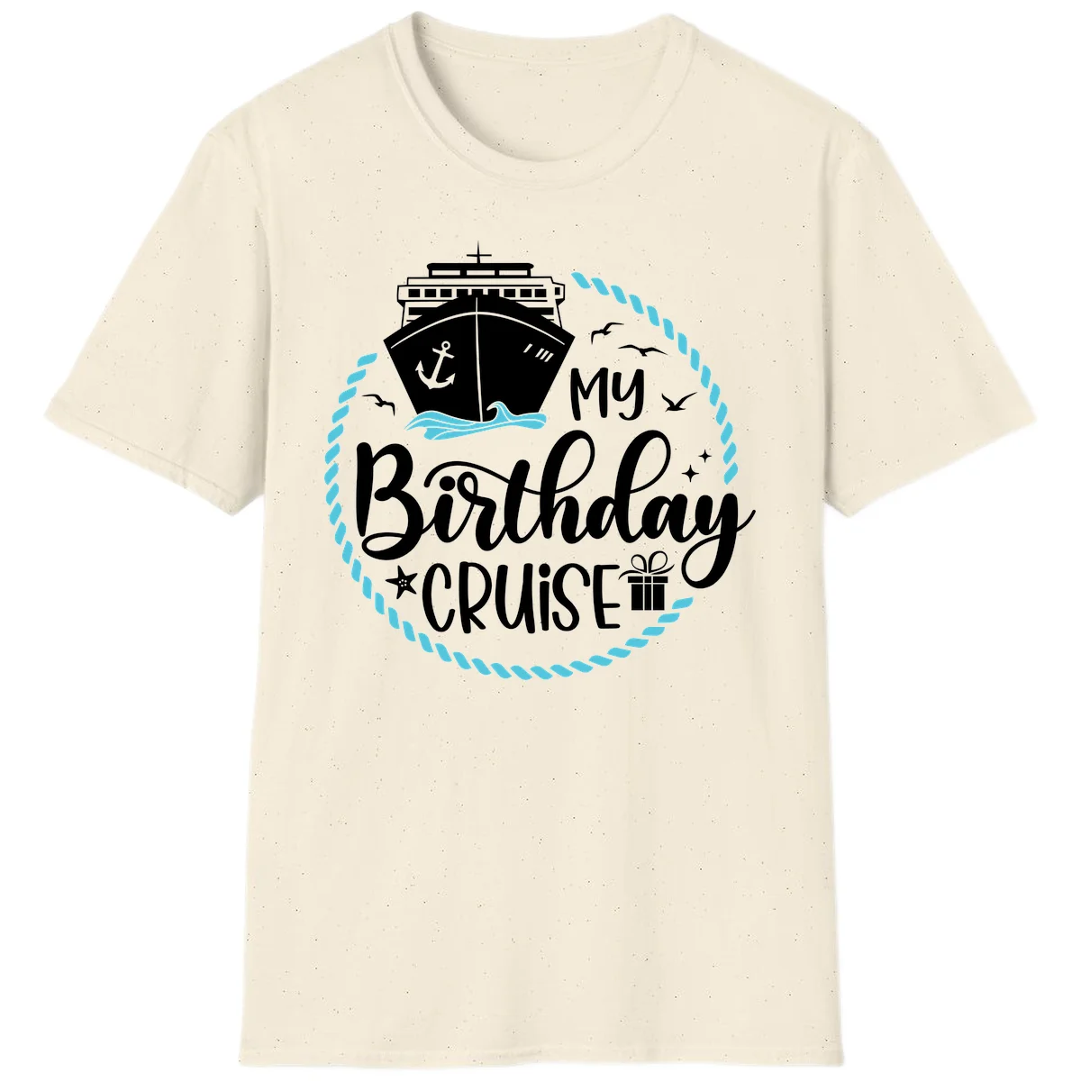 My Birthday Cruise Celebration T-Shirt for Your Voyage in Natural