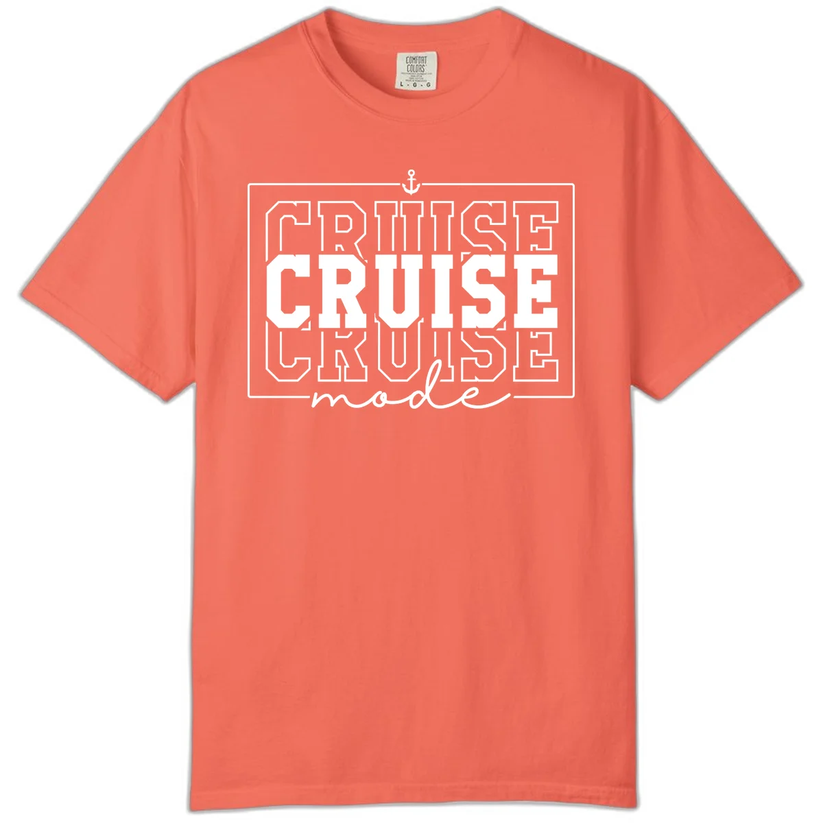 Cruise Mode Anchor Nautical Design Comfort Color in Bright Salmon