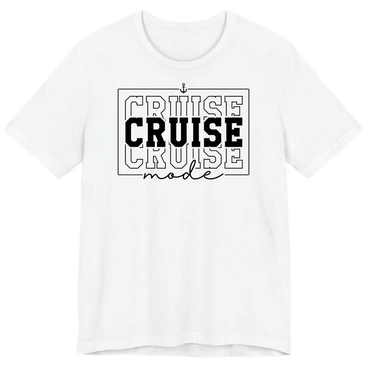 Cruise Mode Anchor Nautical Design Premium T-Shirt in White