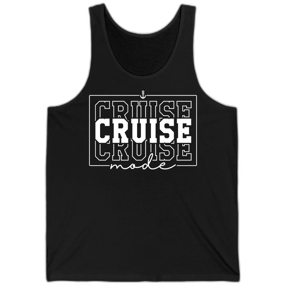 Cruise Mode Anchor Nautical Design Tank in Black