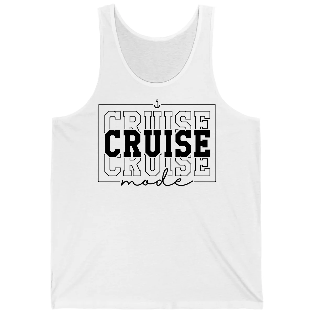 Cruise Mode Anchor Nautical Design Tank in White