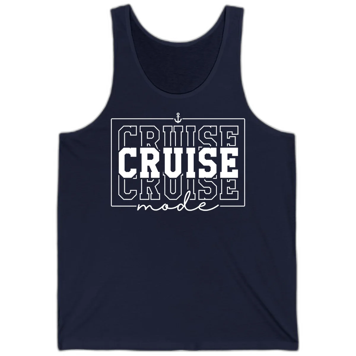 Cruise Mode Anchor Nautical Design Tank in Navy