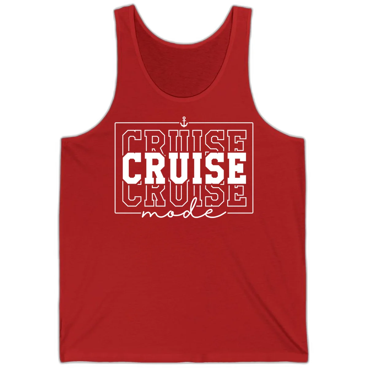 Cruise Mode Anchor Nautical Design Tank in Red