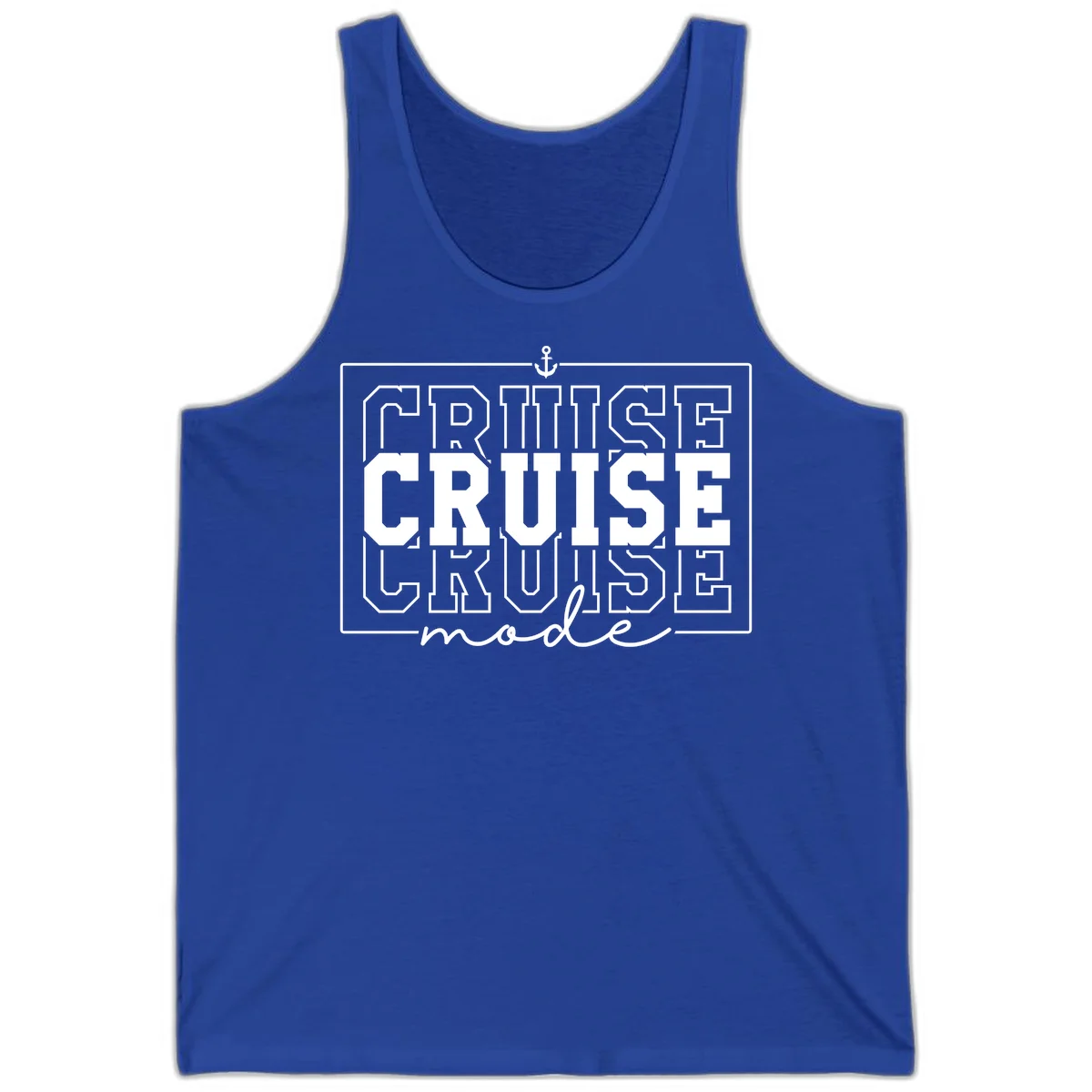 Cruise Mode Anchor Nautical Design Tank in True Royal