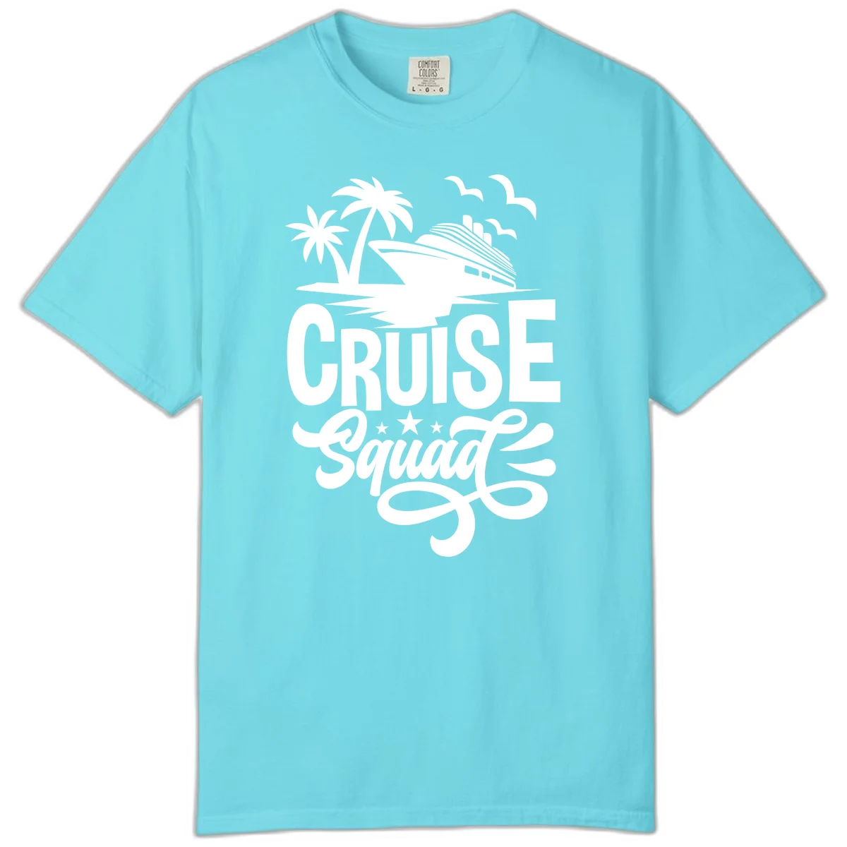 Cruise Squad Goals Comfort Color in Lagoon Blue