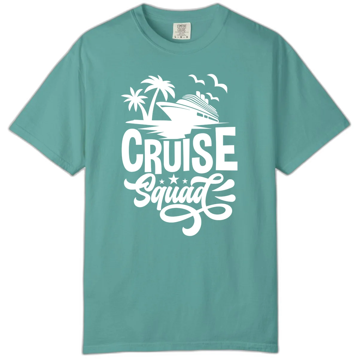 Cruise Squad Goals Comfort Color in Seafoam