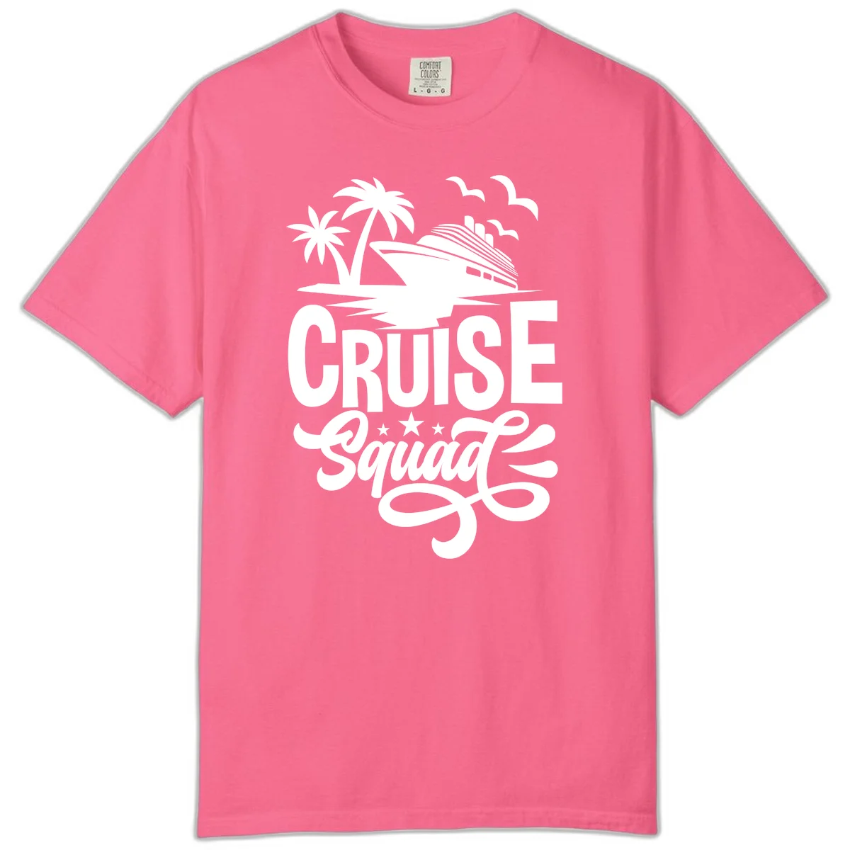 Cruise Squad Goals Comfort Color in Crunchberry