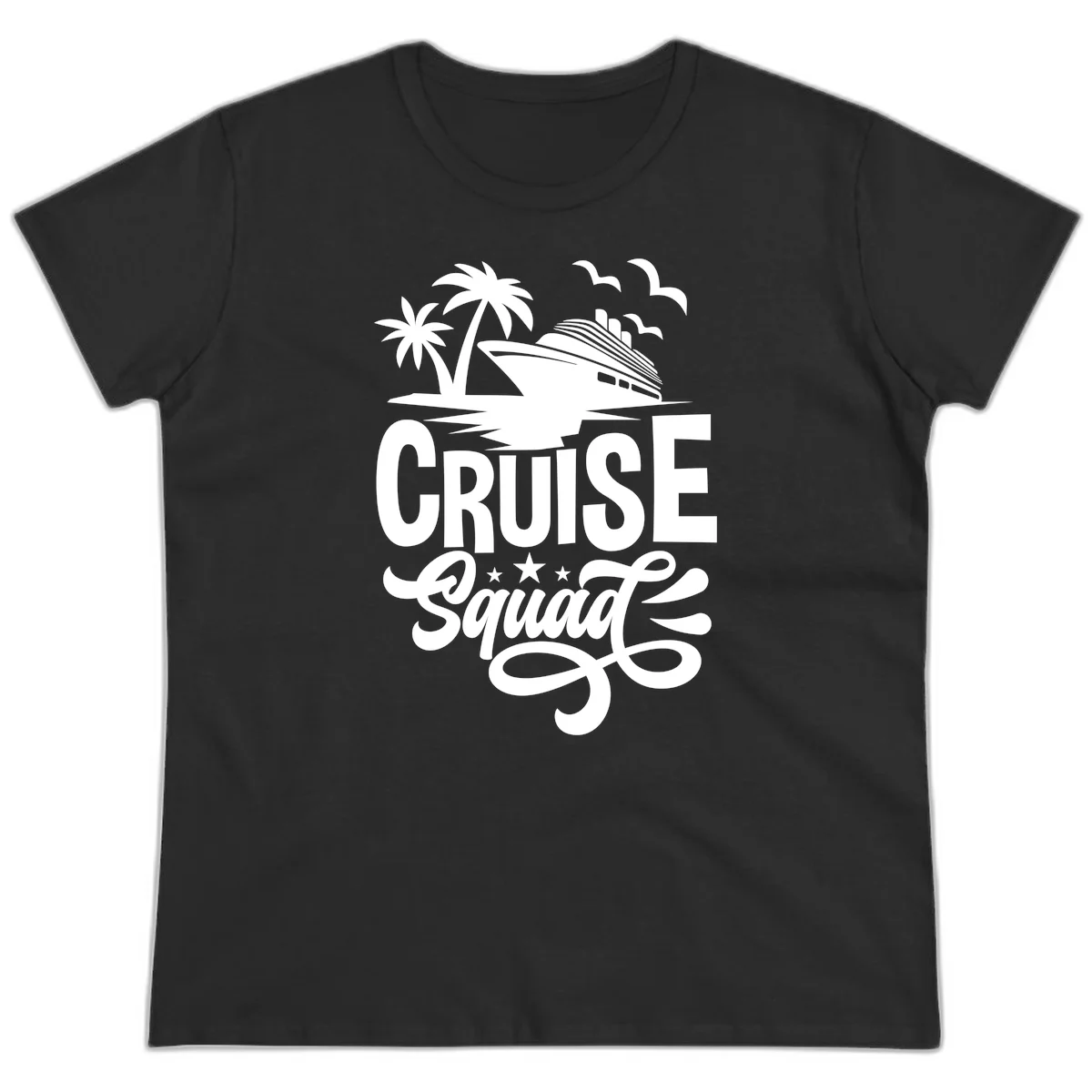 Cruise Squad Goals Ladies Tee in Black