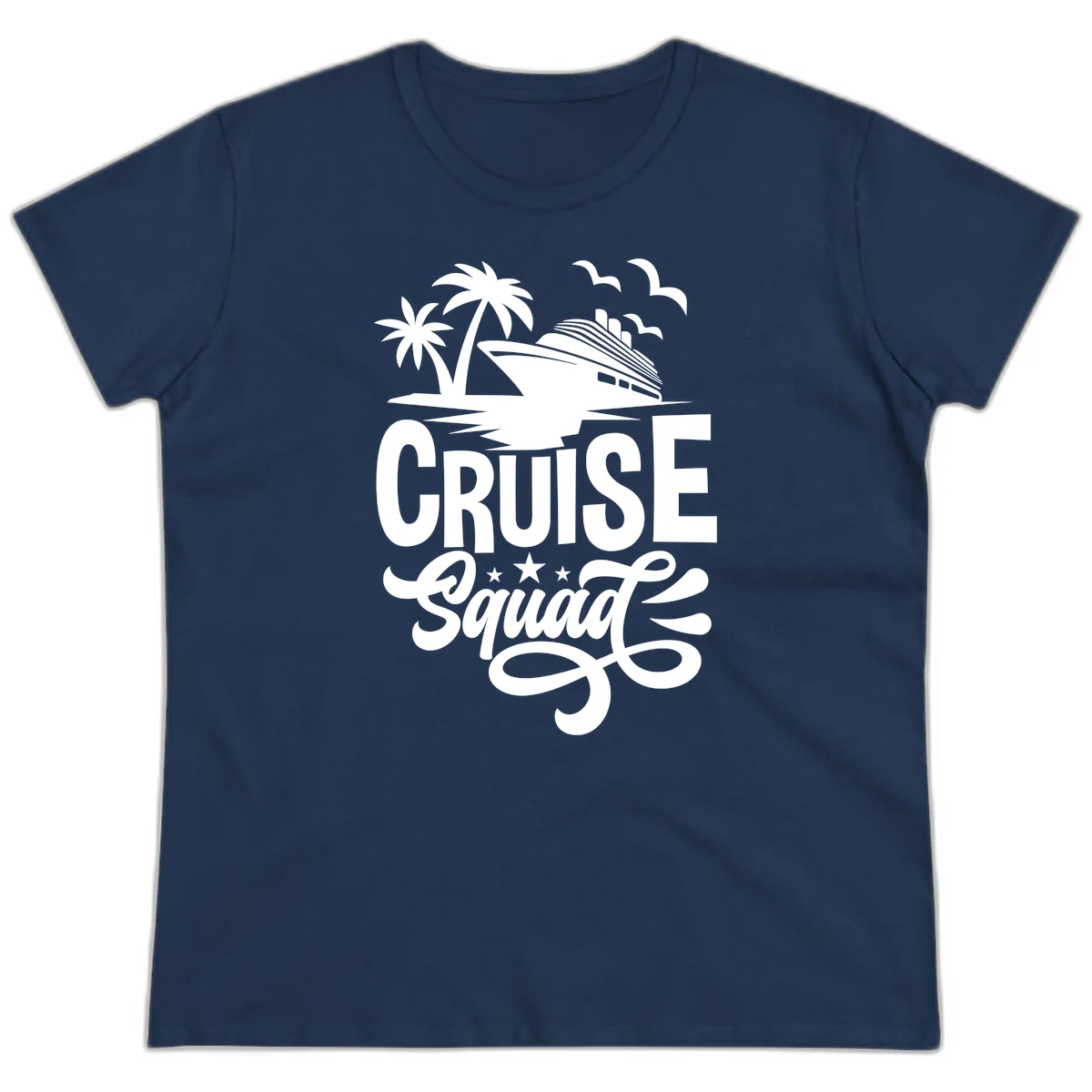 Cruise Squad Goals Ladies Tee in Navy