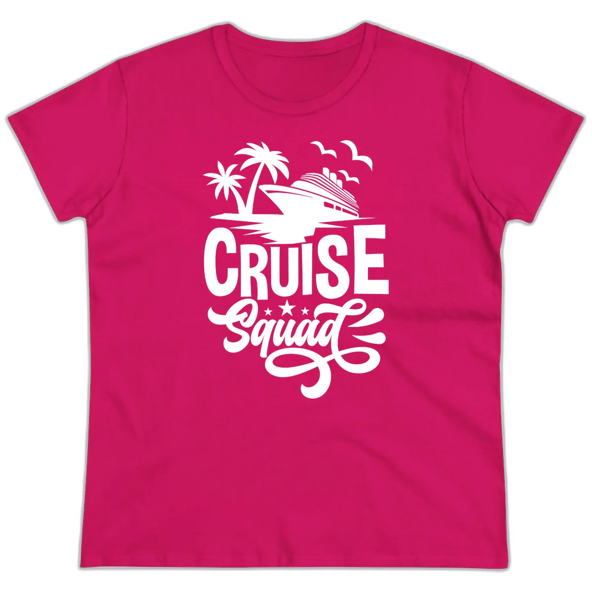 Cruise Squad Goals Ladies Tee in Heliconia