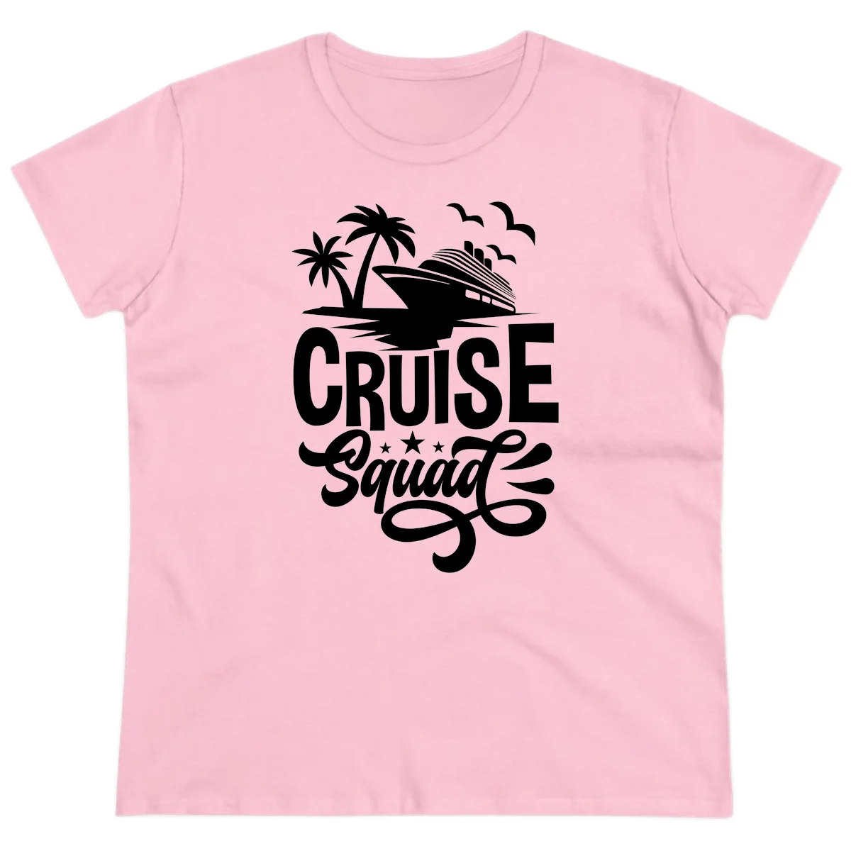 Cruise Squad Goals Ladies Tee in Light Pink