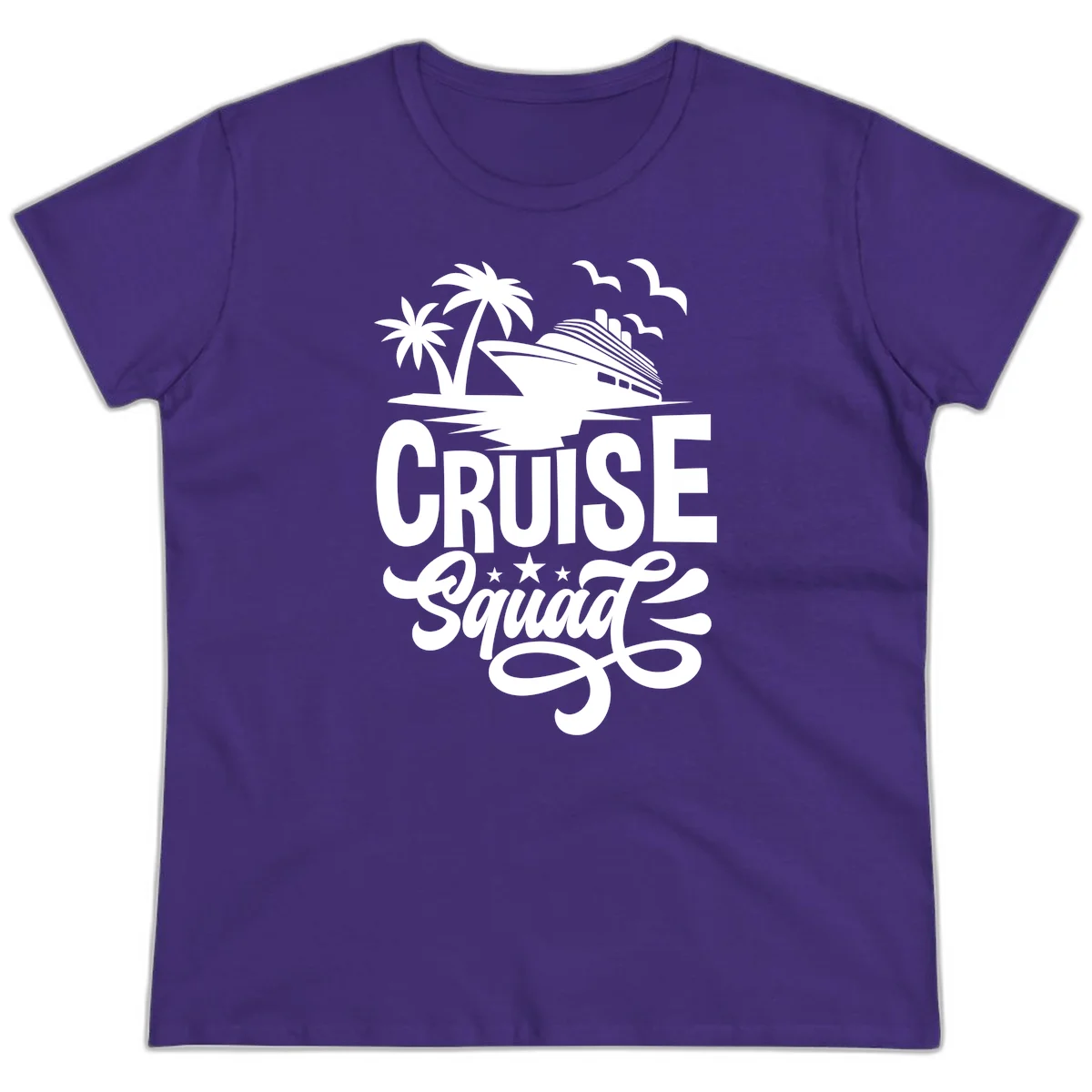 Cruise Squad Goals Ladies Tee in Purple