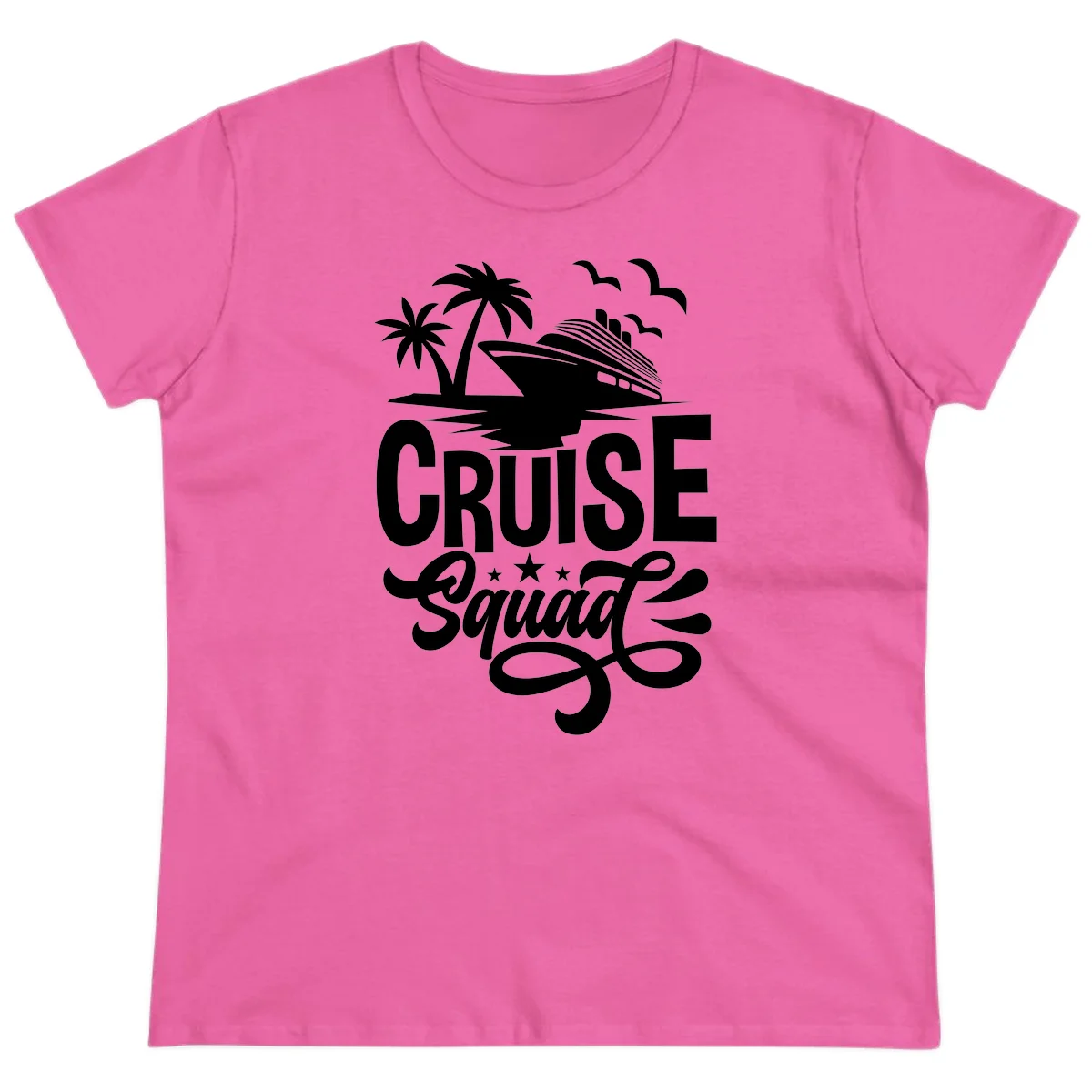 Cruise Squad Goals Ladies Tee in Azalea