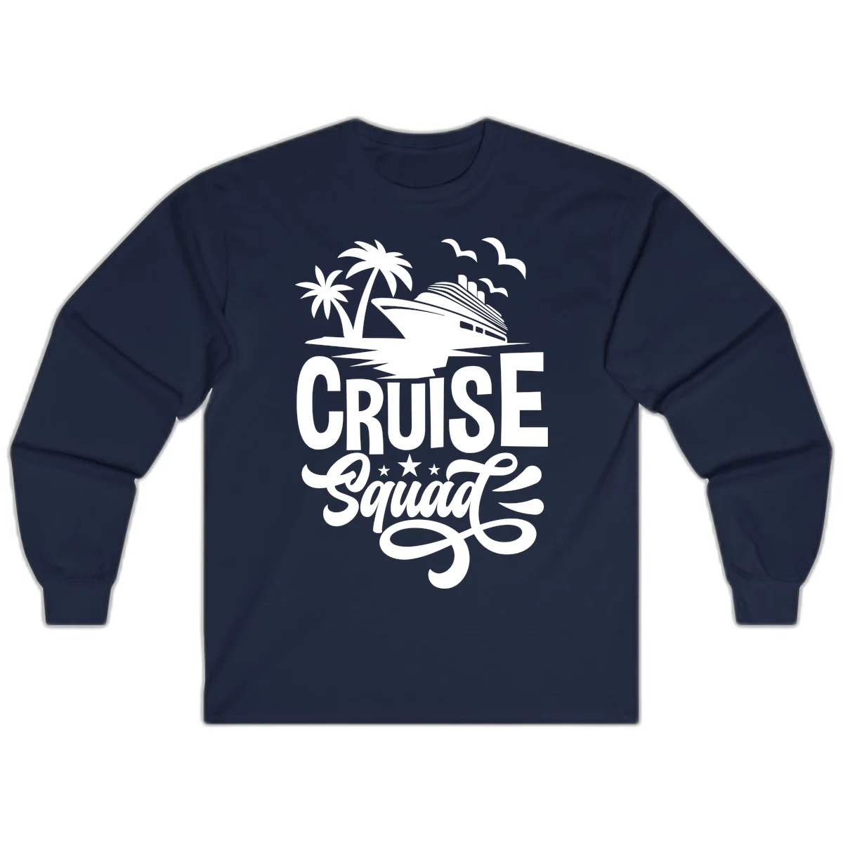 Cruise Squad Goals Long Sleeve in Navy
