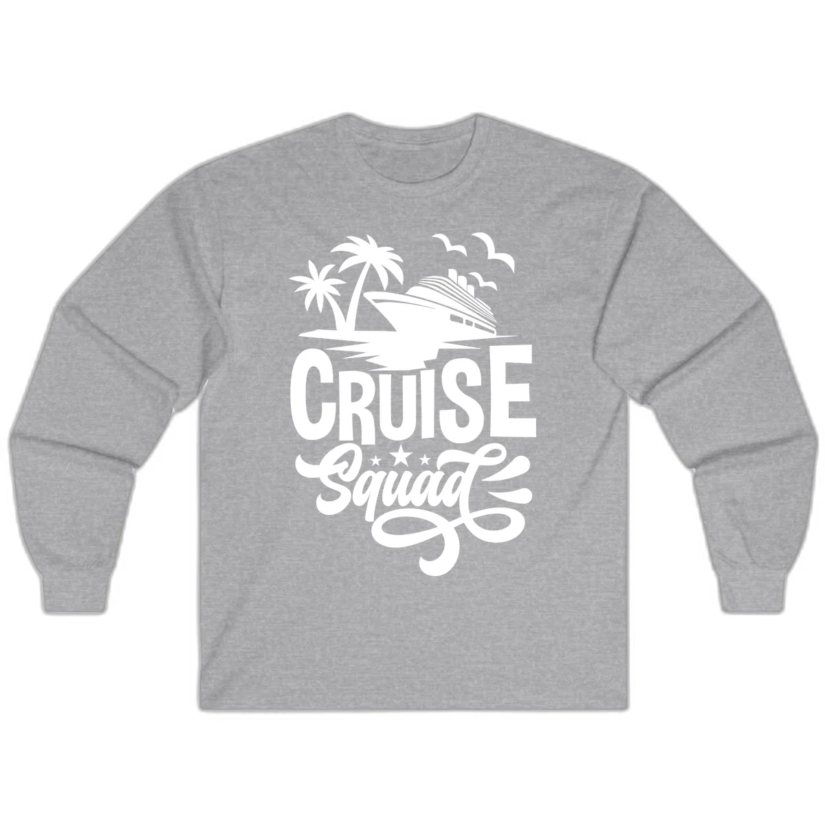 Cruise Squad Goals Long Sleeve in Sport Grey
