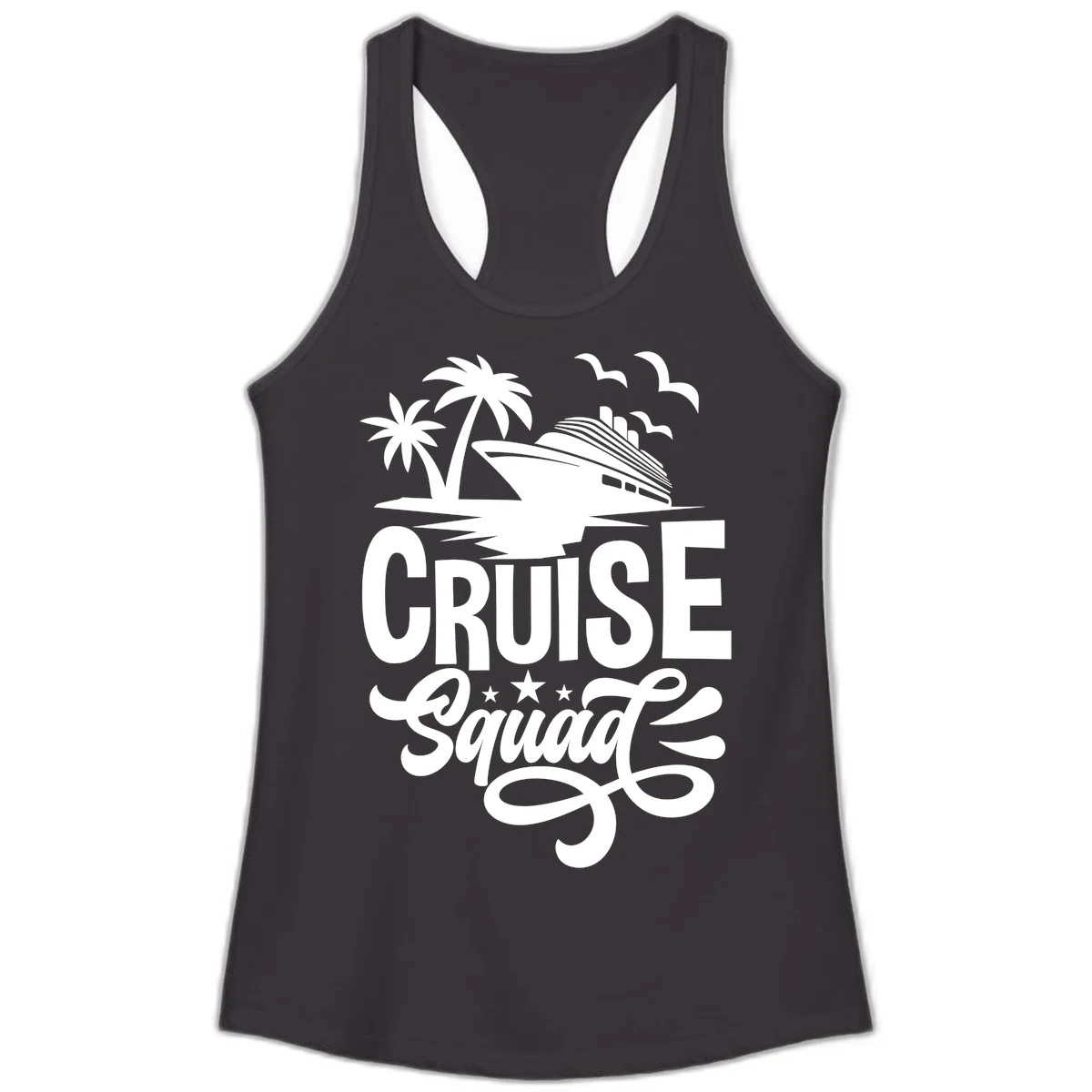 Cruise Squad Goals Ladies Tank in Black