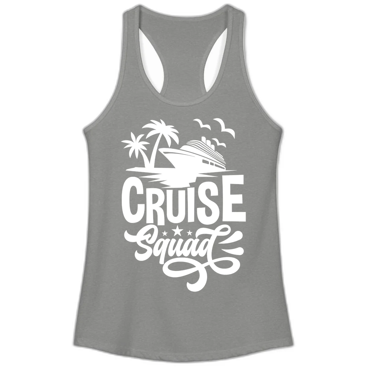 Cruise Squad Goals Ladies Tank in Heather Grey