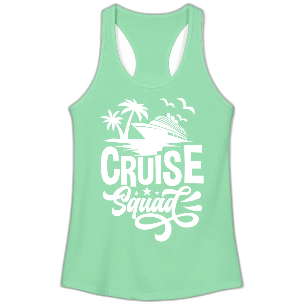 Cruise Squad Goals Ladies Tank in Solid Mint