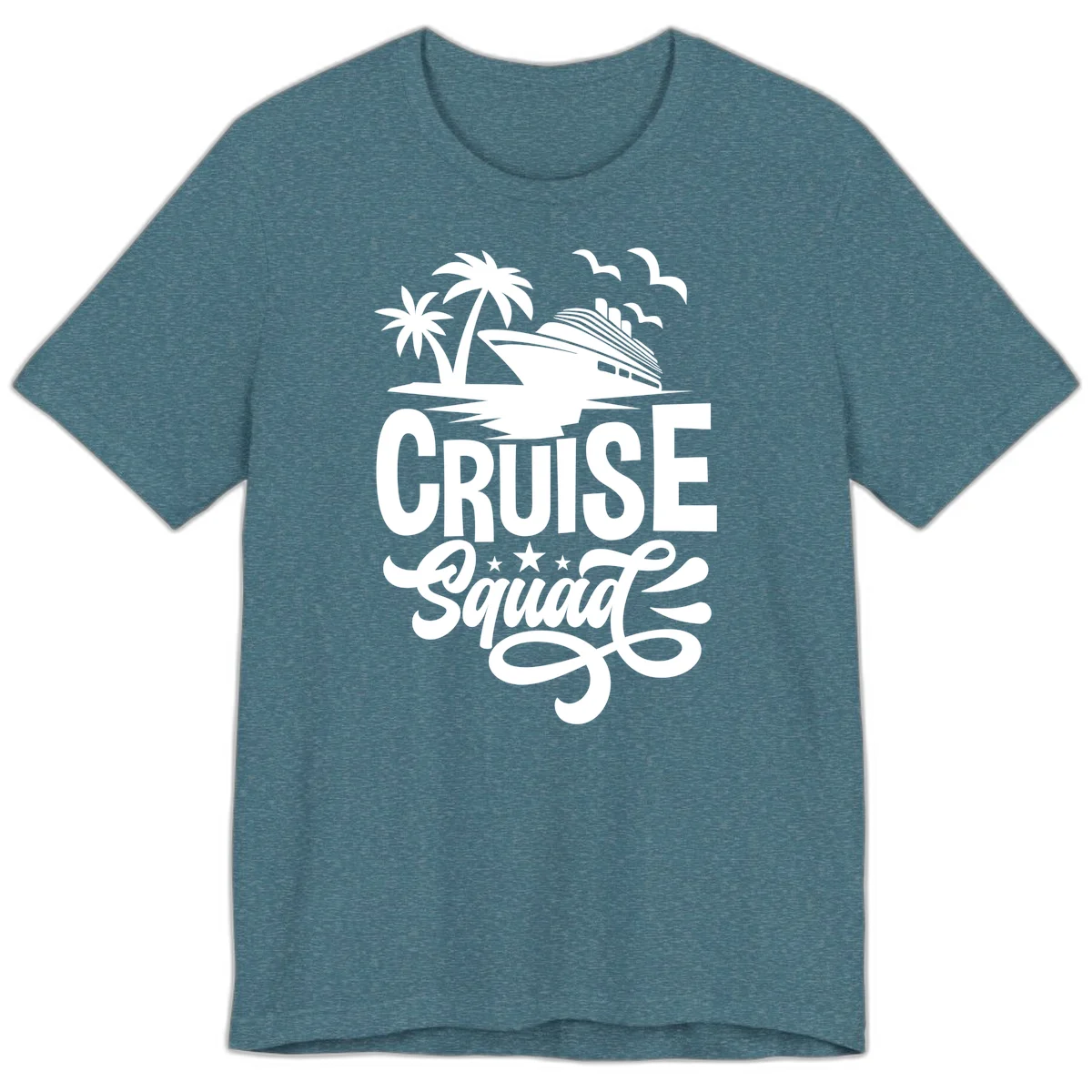 Cruise Squad Goals Premium T-Shirt in Heather Deep Teal