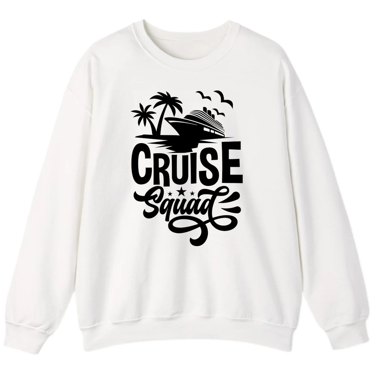 Cruise Squad Goals Sweatshirt in White