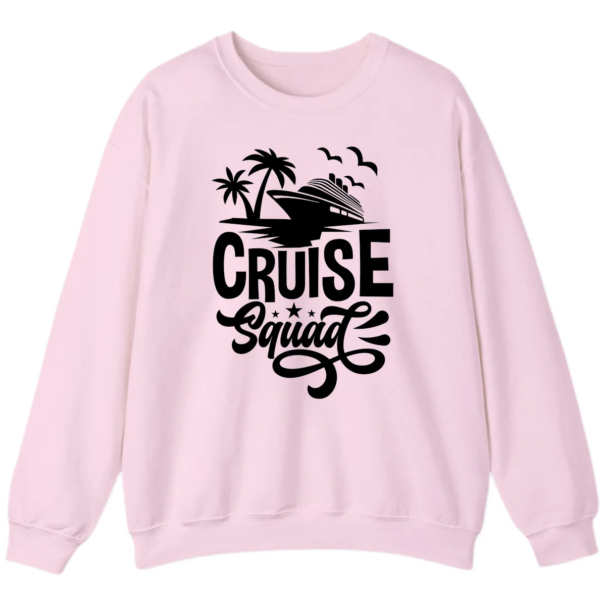 Cruise Squad Goals Sweatshirt in Light Pink