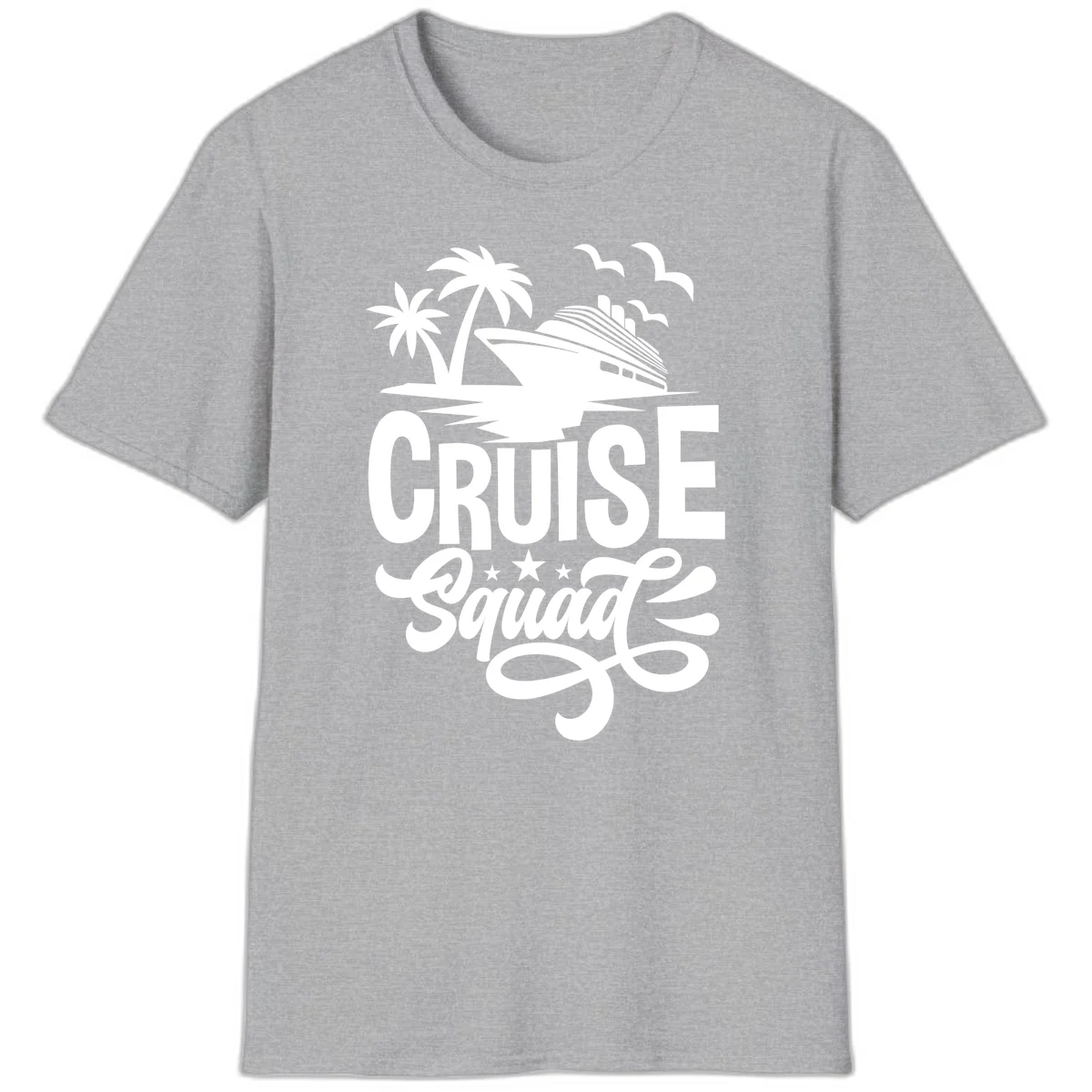 Cruise Squad Goals T-Shirt in Sport Grey