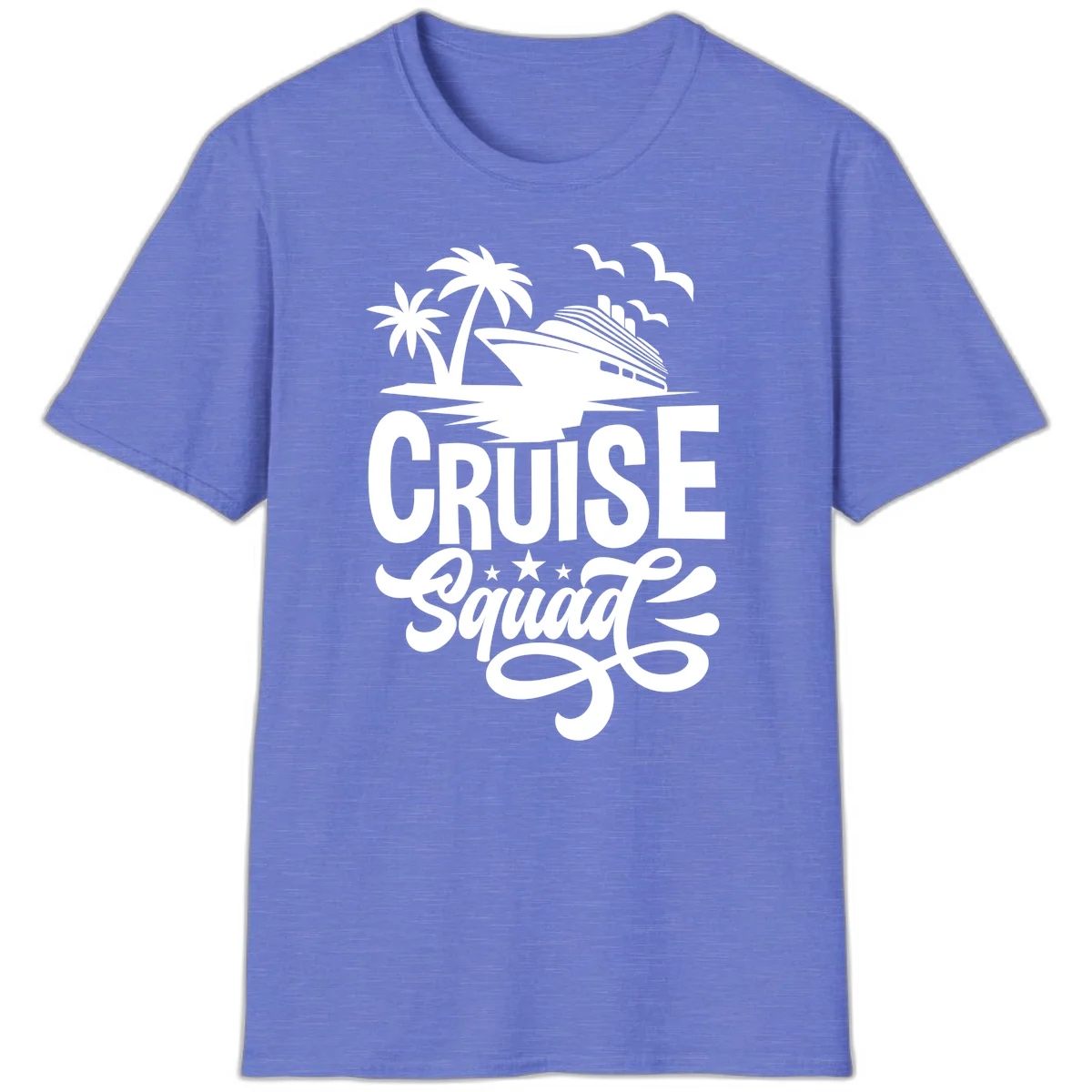 Cruise Squad Goals T-Shirt in Heather Royal