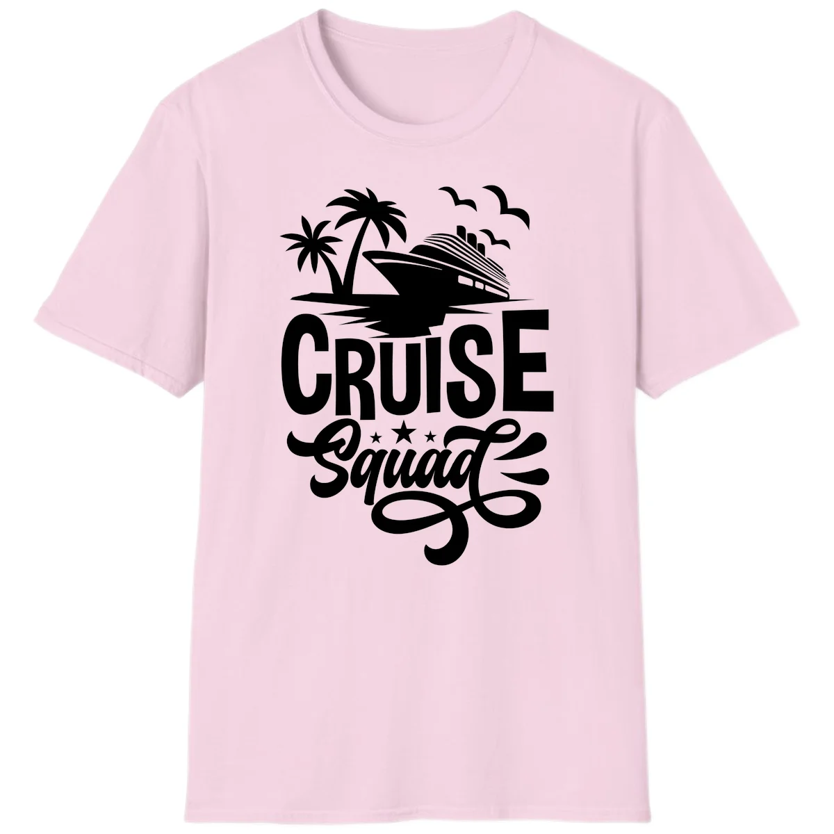 Cruise Squad Goals T-Shirt in Light Pink