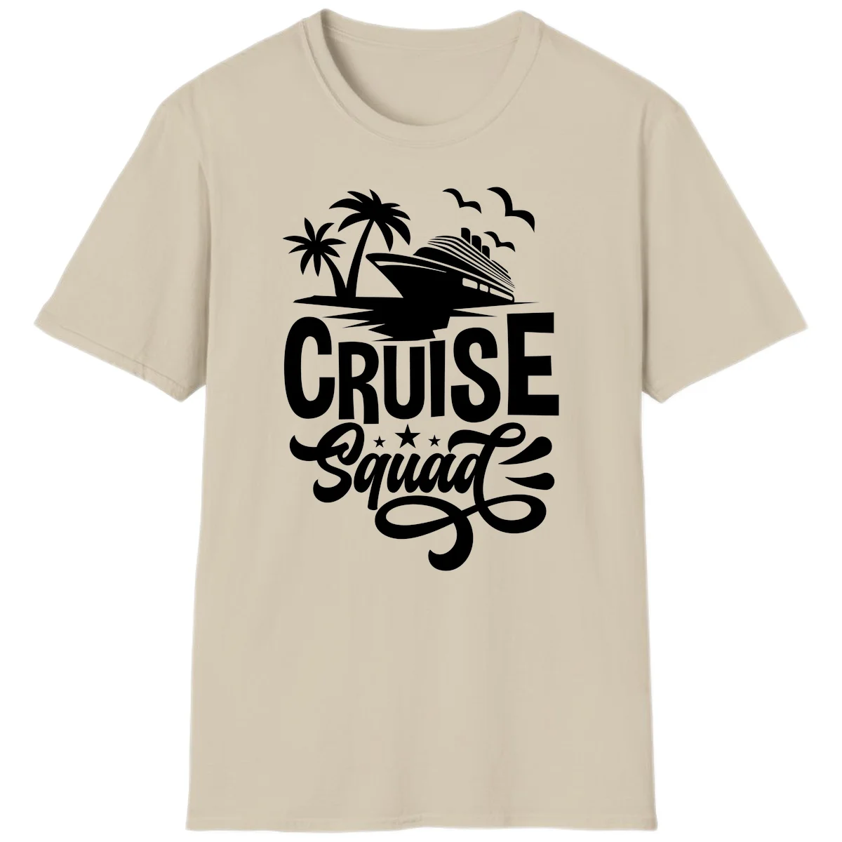 Cruise Squad Goals T-Shirt in Sand
