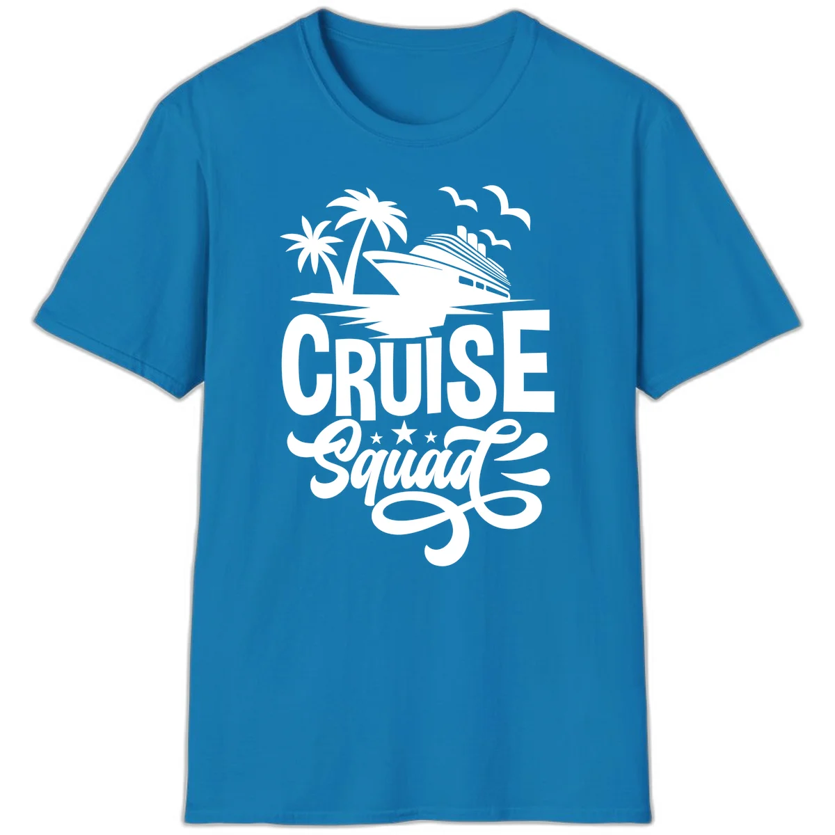 Cruise Squad Goals T-Shirt in Sapphire