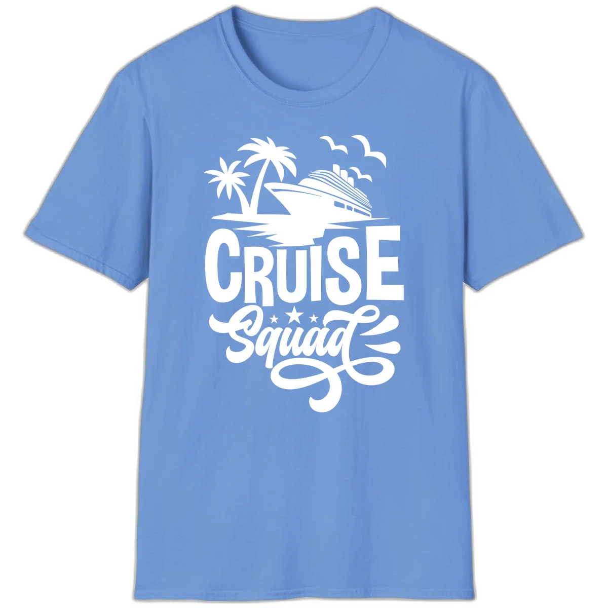 Cruise Squad Goals T-Shirt in Carolina Blue