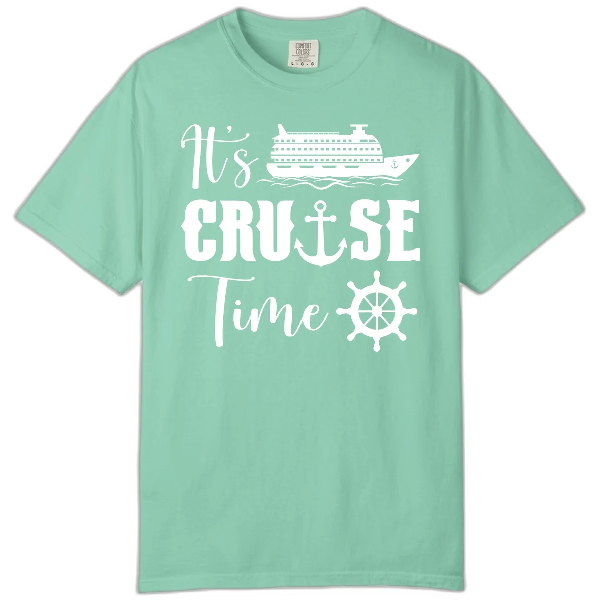 It's Cruise Time Comfort Color Tee for Vacation in Island Reef