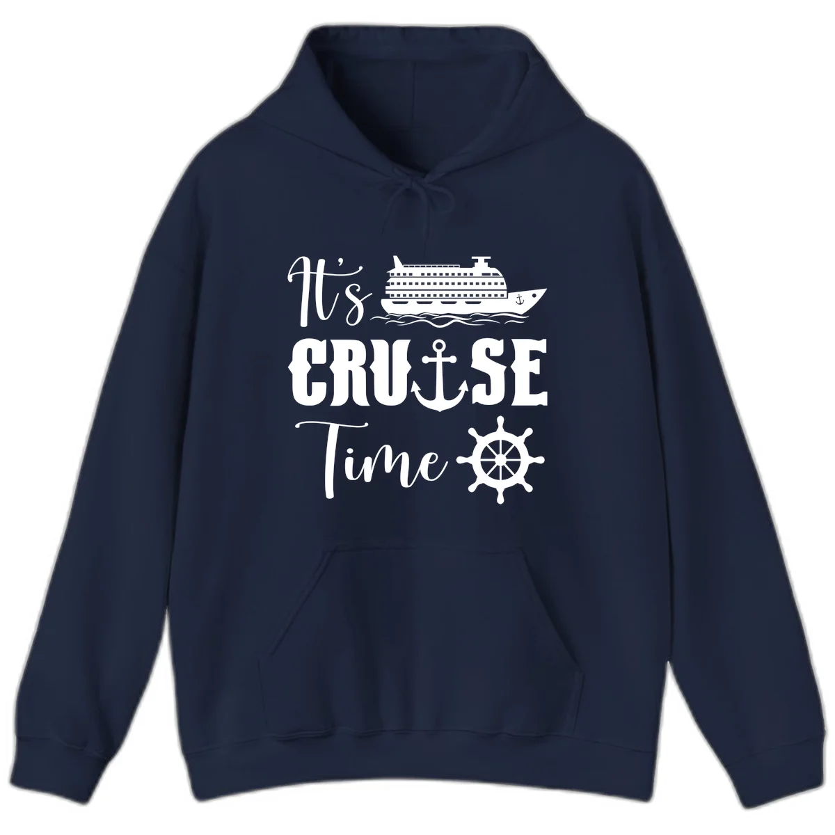 It's Cruise Time Nautical Cruise Ship Hoodie in Navy