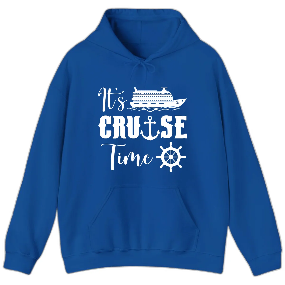 It's Cruise Time Nautical Cruise Ship Hoodie in Royal