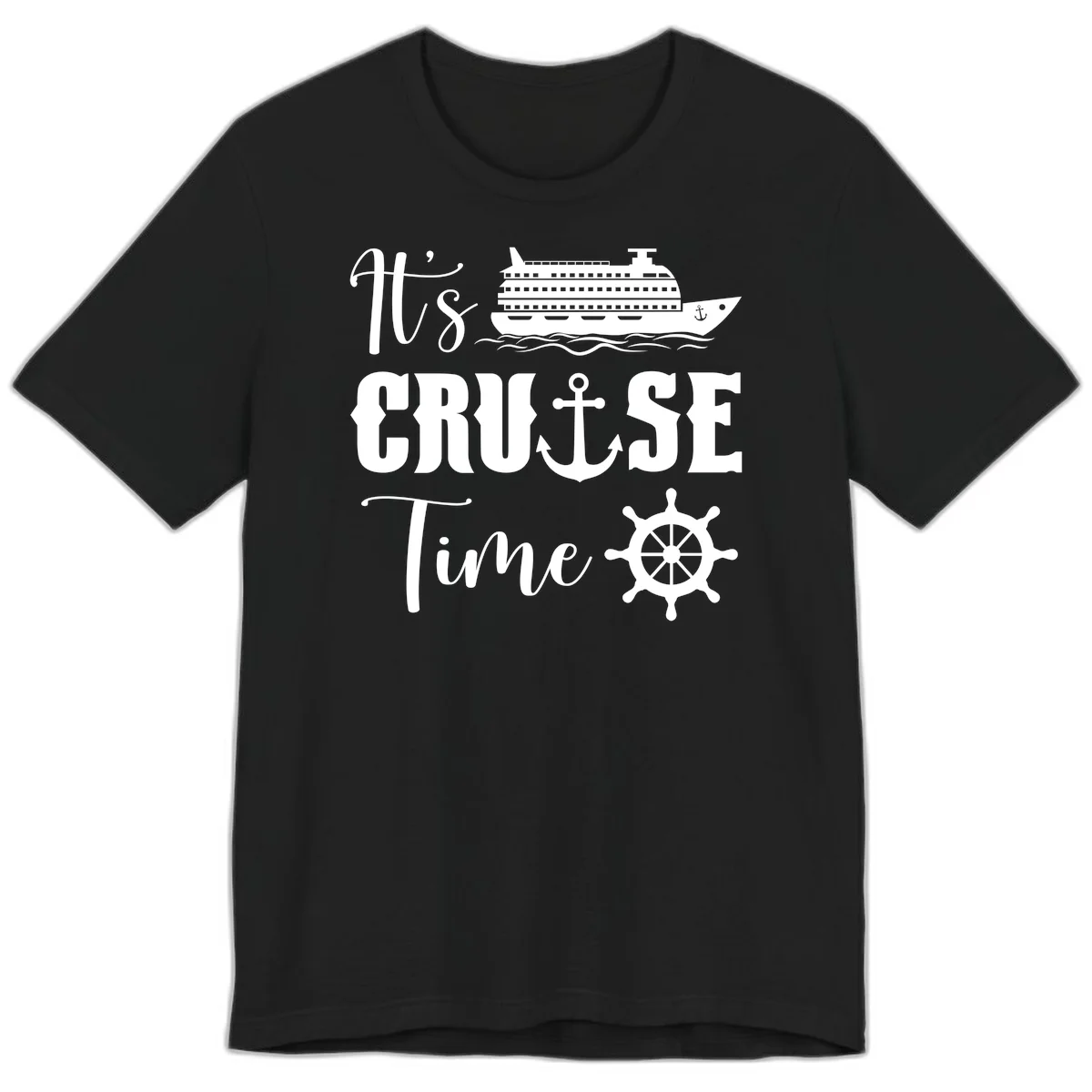 It's Cruise Time Premium T-Shirt for Cruise Lovers in Black