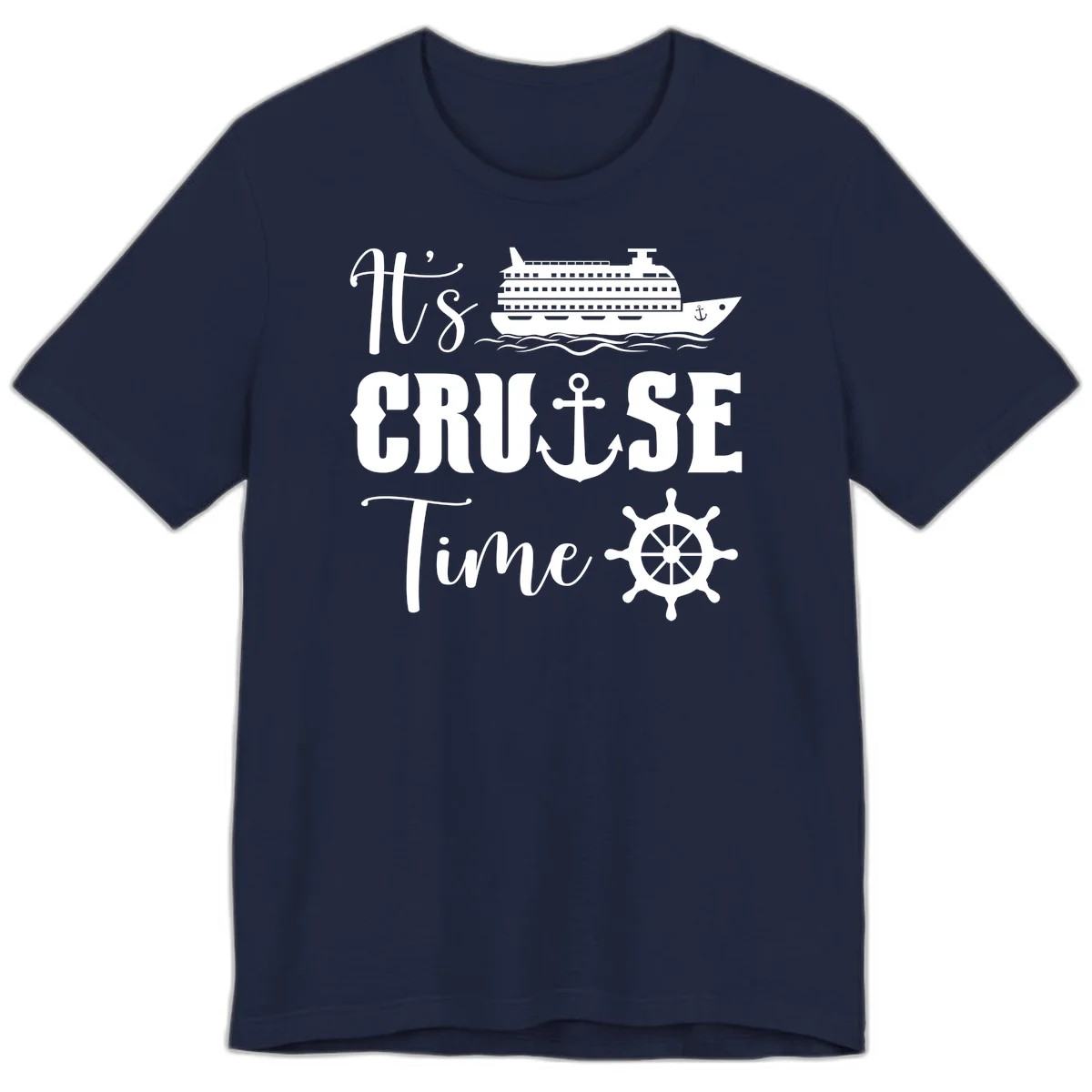 It's Cruise Time Premium T-Shirt for Cruise Lovers in Navy