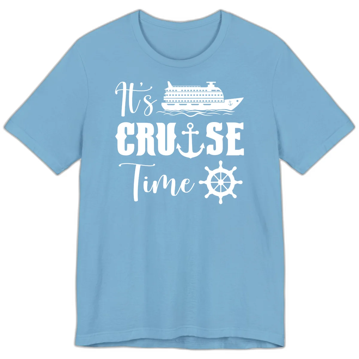 It's Cruise Time Premium T-Shirt for Cruise Lovers in Ocean Blue