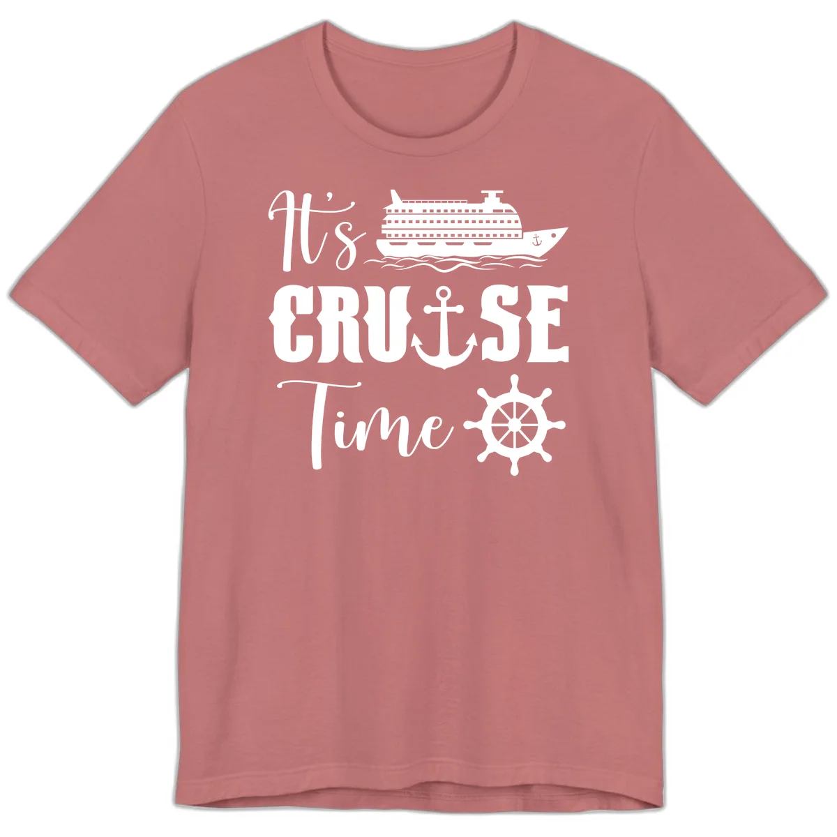 It's Cruise Time Premium T-Shirt for Cruise Lovers in Mauve