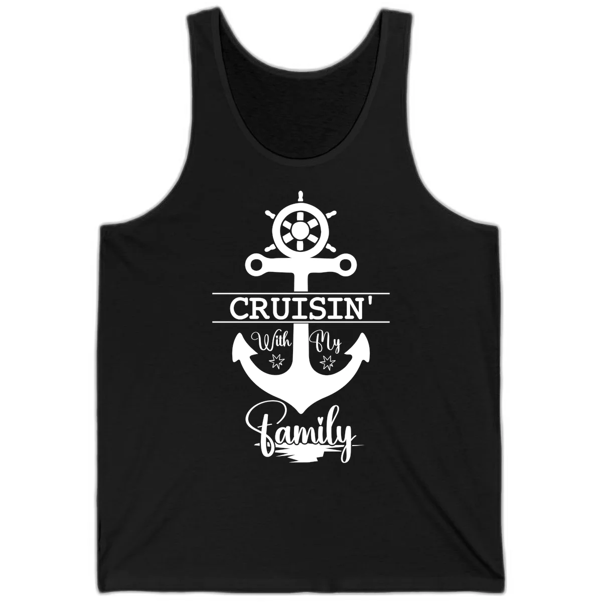 Cruisin' With My Family Anchor Tank in Black