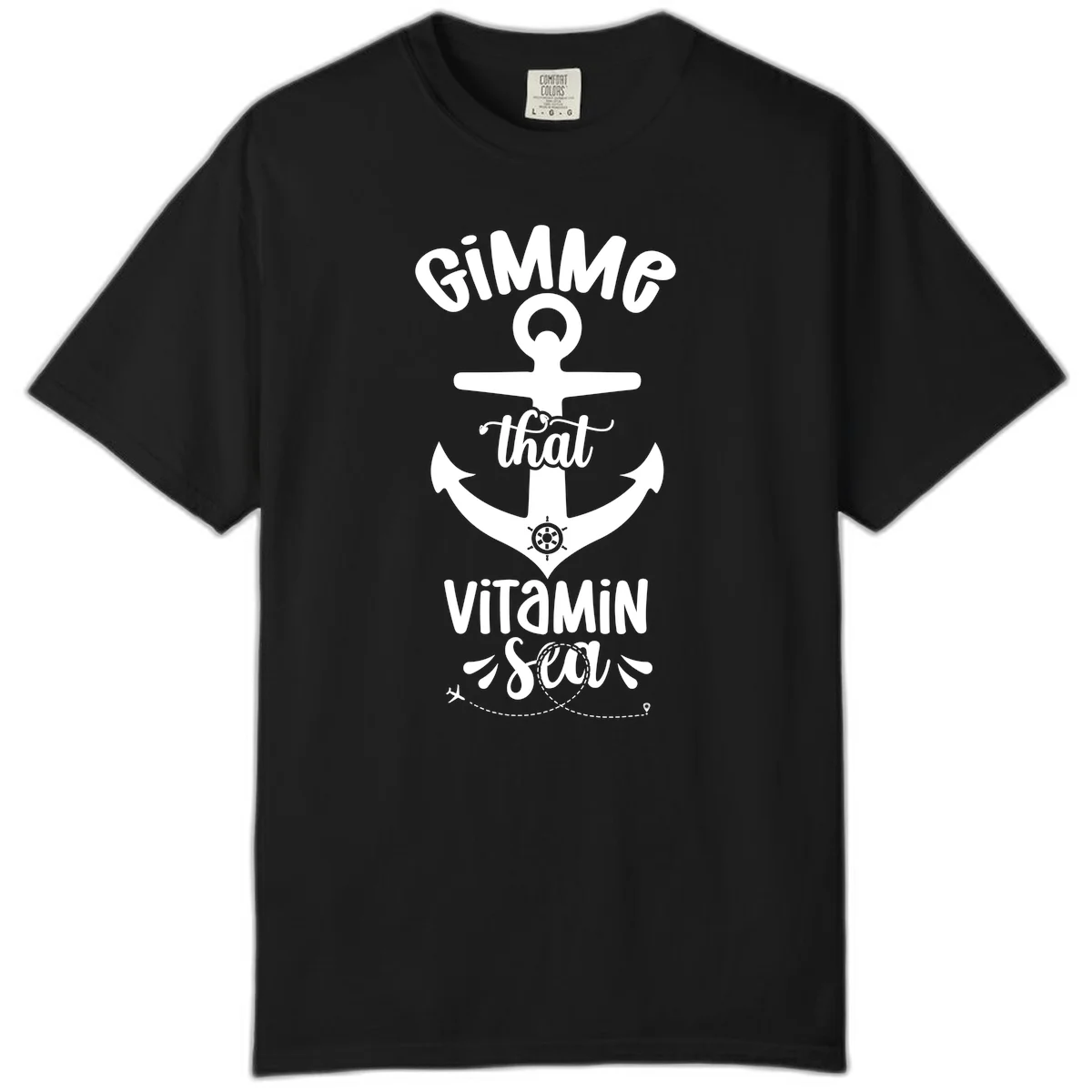 Gimme That Vitamin Sea Anchor Comfort Color in Black