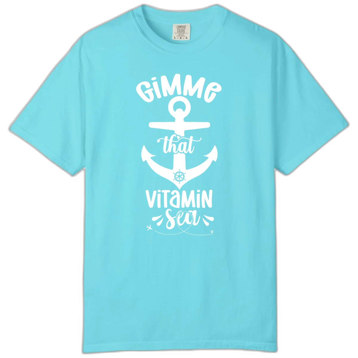 Gimme That Vitamin Sea Anchor Comfort Color in Lagoon Blue