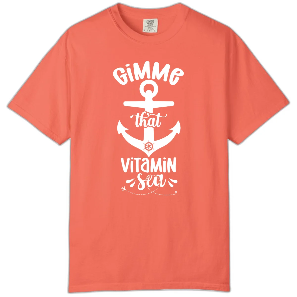 Gimme That Vitamin Sea Anchor Comfort Color in Bright Salmon