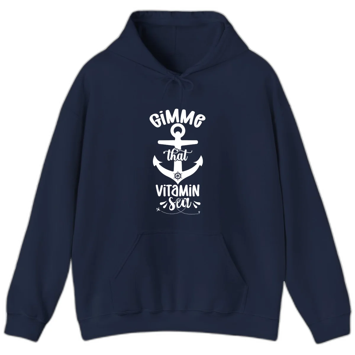 Gimme That Vitamin Sea Anchor Hoodie in Navy