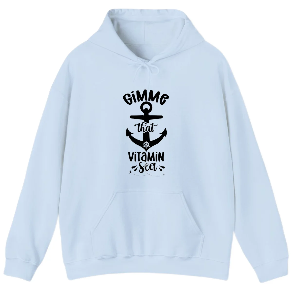 Gimme That Vitamin Sea Anchor Hoodie in Light Blue