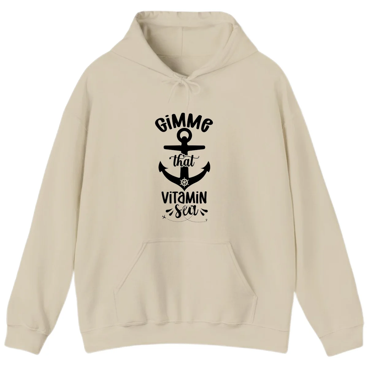Gimme That Vitamin Sea Anchor Hoodie in Sand